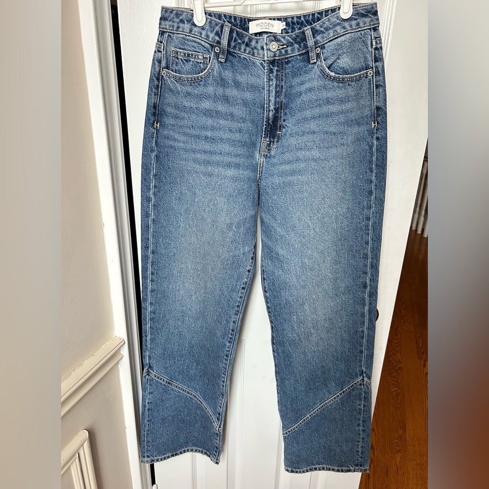 Hidden Jeans Ella Medium Wash Fashion High Rise Classic Straight Jeans